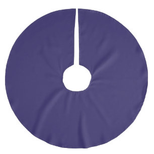 Solid Indigo Blue Elegante Modernes Minimalistisch Polyester Weihnachtsbaumdecke