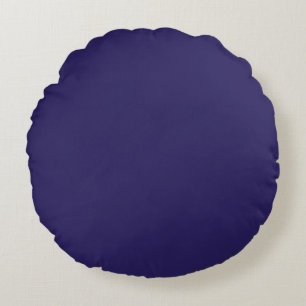 Solid Indigo Blue Elegante Modernes Minimalistisch Rundes Kissen
