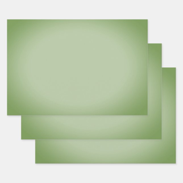 Solid Jade Green Celadon Geschenkpapier Set (Set)