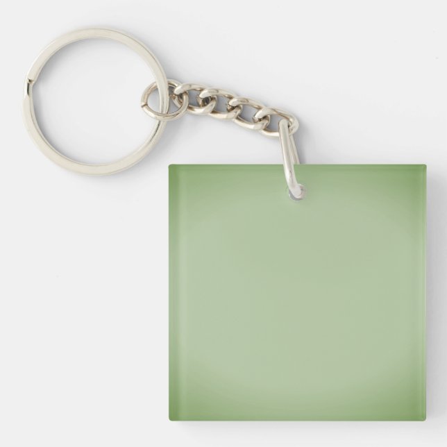 Solid Jade Green Celadon Schlüsselanhänger (Vorderseite)
