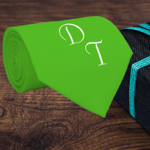 Solid Kelgreen - Ihre Monogramm-Hals-Krawatte