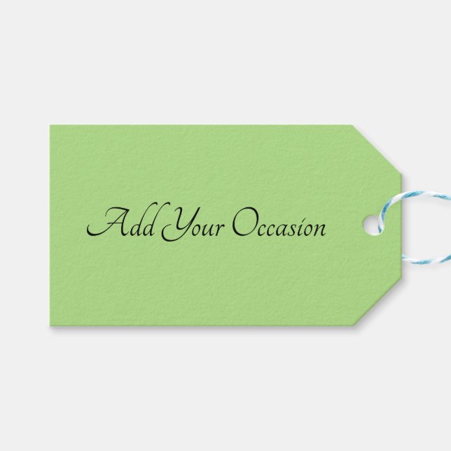 Solid Kiwi Green Gift Tag Geschenkanhänger (Vorderseite (Horizontal))