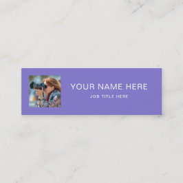 Solid Lavender Mini Calling Card mit weißem Script Telefonnummerkarte