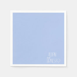 Solid Light Blue Lily of the Valley Custom Serviette