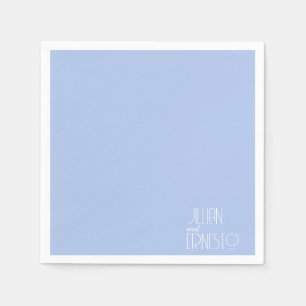 Solid Light Blue Lily of the Valley Custom Serviette