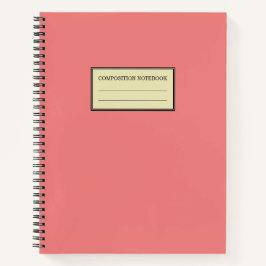 Solid Light Coral Spiral Notebook Notizbuch