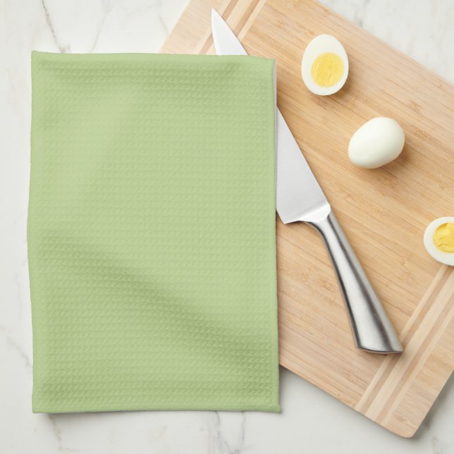 Solid Light Green Geschirrtuch (Viertel Falte)