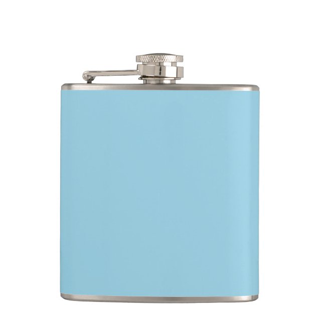 Solid Light Ice Blue Flachmann (Vorderseite)