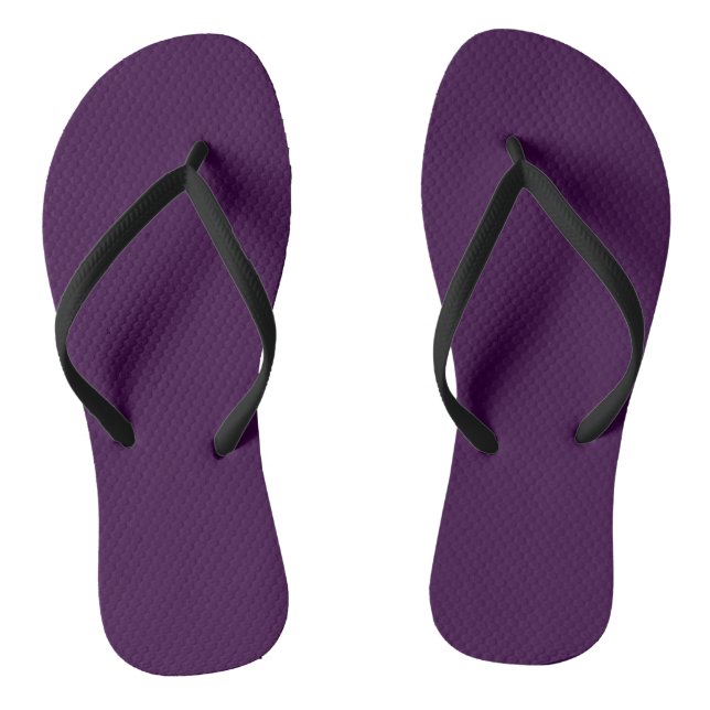 Solid lila dunkle Pflaume Flip Flops (Fußbett)