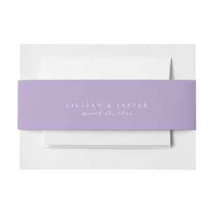 Solid Lilac Lila Wedding Einladungsbanderole