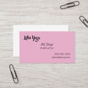 Solid Lotus Pink Business Cards Visitenkarte