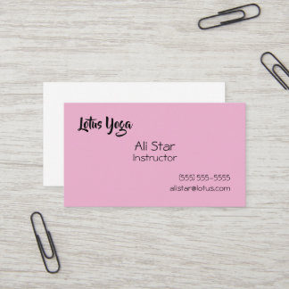 Solid Lotus Pink Business Cards Visitenkarte