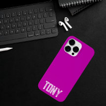Solid Magenta Individuelle Name Monogram