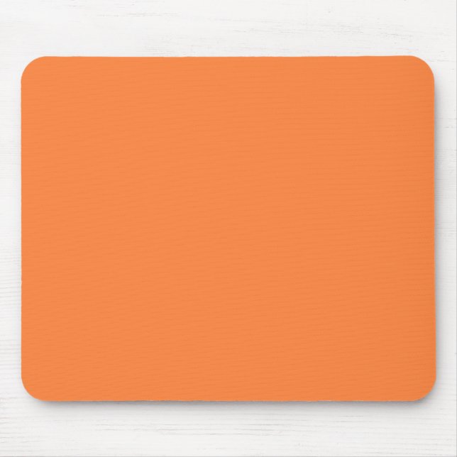 Solid Mango Orange Farbdekor bereit zum Anpassen Mousepad (Vorne)