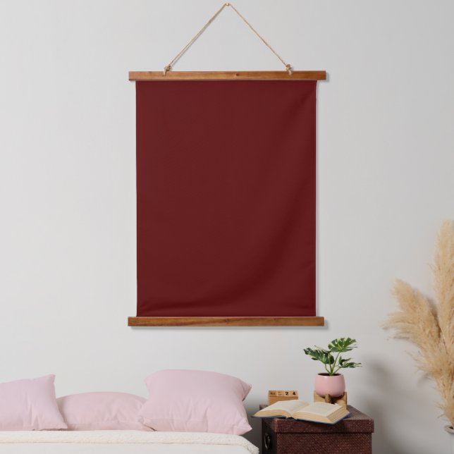 Solid Maroon 26"x36" Vertical Wandteppich Mit Holzrahmen (Schlafzimmer)