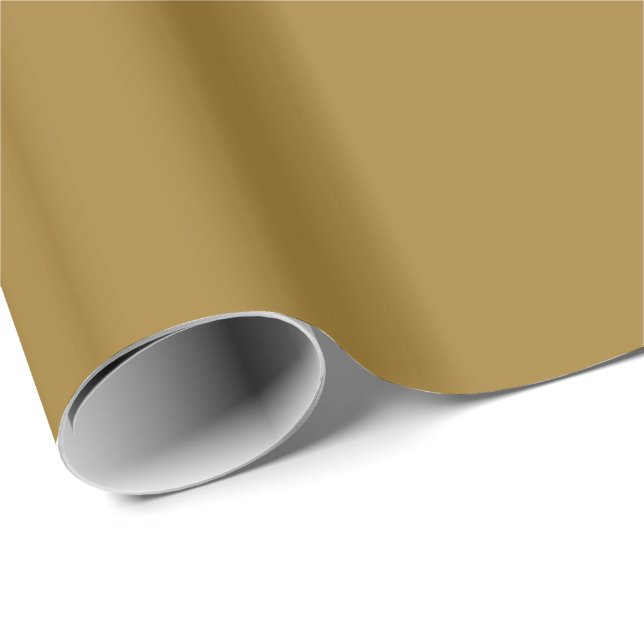 Solid Matte Medium Gold Geschenkpapier (Rolleneckpunkt)