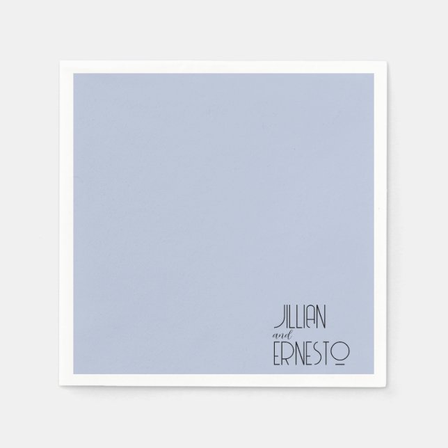 Solid Medium Blue Lily of the Valley Custom Serviette (Vorderseite)