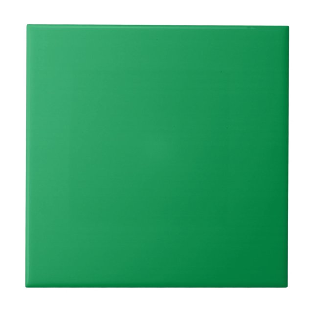 Solid Medium Green Keramik Tile Fliese (Vorderseite)