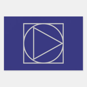 Solid Midnight Blue Elegante Modernes Minimalistis Geschenkpapier Set