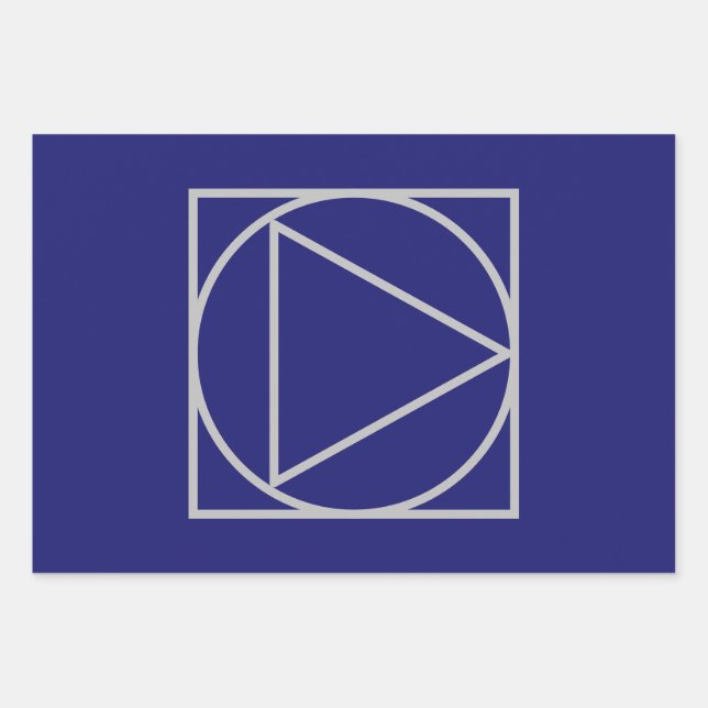 Solid Midnight Blue Elegante Modernes Minimalistis Geschenkpapier Set (Vorderseite)