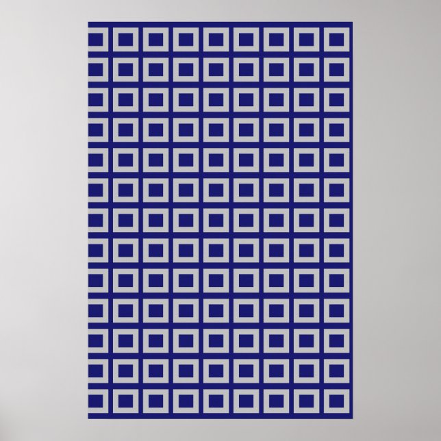 Solid Midnight Blue Square Formen Poster (Vorne)