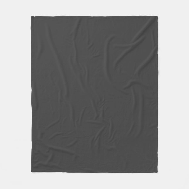 Solid Minimalistisch Jet Black Schlicht Elegante M Fleecedecke (Vorderseite)