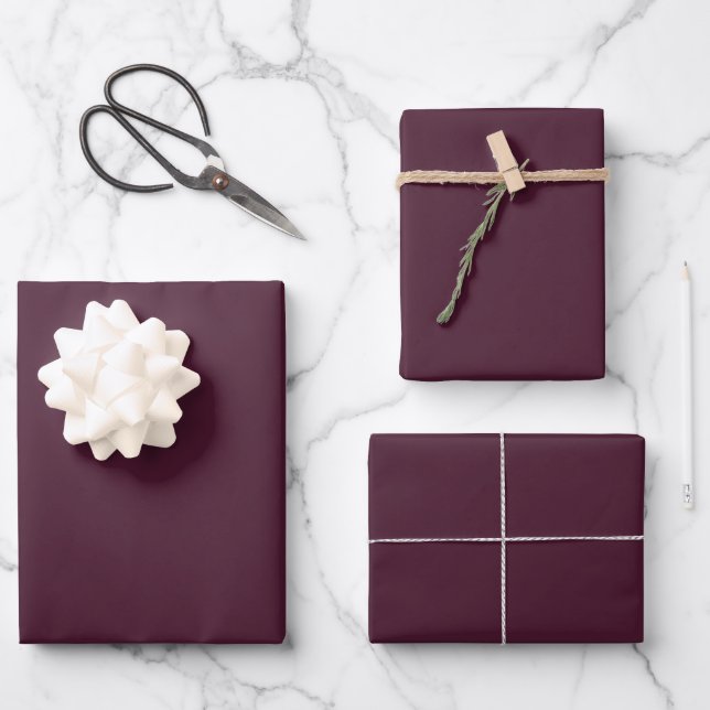 Solid Mulberry Geschenkpapier Set (Vorderseite)