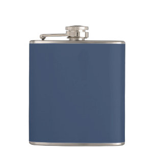Solid Navy Blue Color Elegant Flachmann