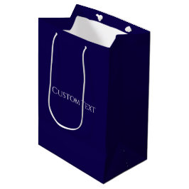 Solid Navy Blue Elegant Mittlere Geschenktüte