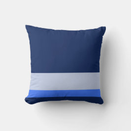 Solid Navy Blue mit Blue und Pastel Blue Lines Kissen
