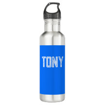 Solid Neon Blue Individuelle Name Monogramm