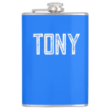 Solid Neon Blue Individuelle Name Monogramm