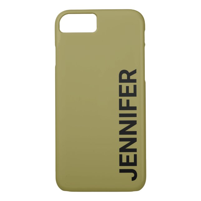 Solid Offbeat Green Individuelle Name Case-Mate iPhone Hülle (Rückseite)
