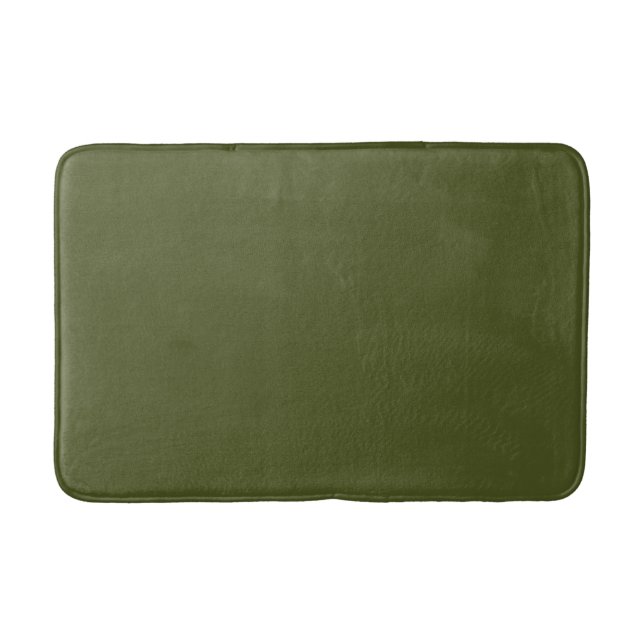 Solid Olive Green Badematte (Vorderseite)