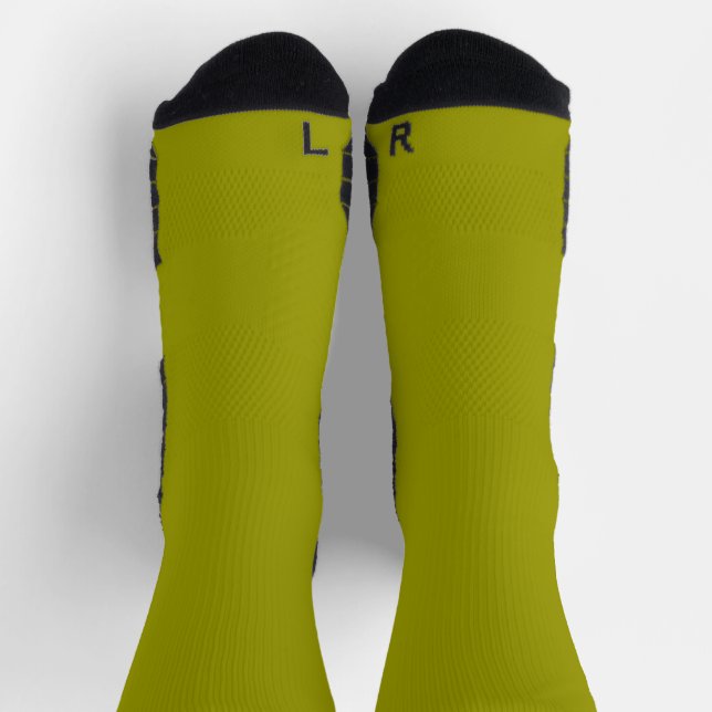 Solid Olive Green Color Socken (Oben)