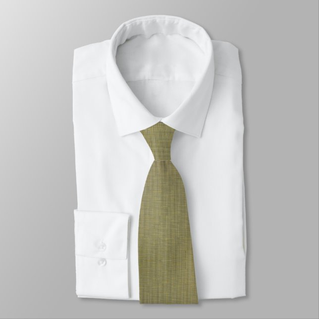 Solid Olive Green Earth Tone Krawatte (Gebunden)