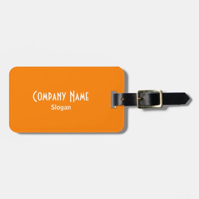 Solid Orange Business Traveller Gepäckanhänger (Vorderseite horizontal)