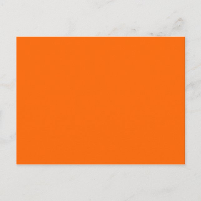 Solid Orange Hintergrundfarbe FF6600 Postkarte (Vorderseite)