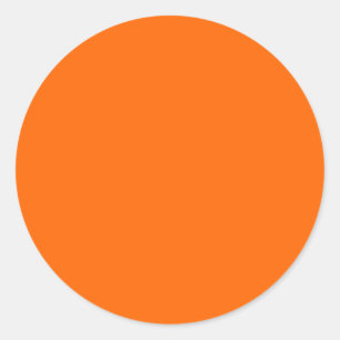 Solid Orange Hintergrundfarbe FF6600 Runder Aufkleber