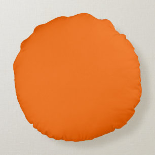 Solid Orange Rundes Kissen