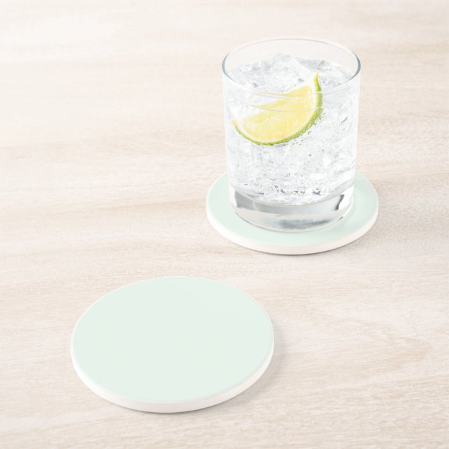 Solid Pale Mint Green Coaster Getränkeuntersetzer (Seite)