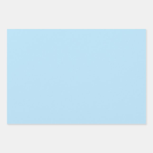 Solid Pastel Blue Geschenkpapier Set (Vorderseite)
