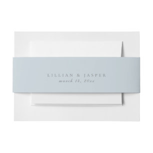 Solid Pastel Blue Wedding Einladungsbanderole