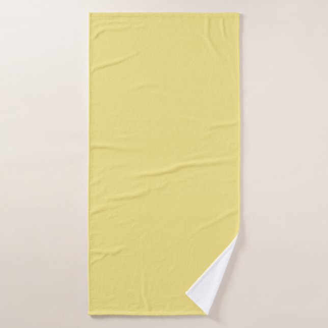 Solid Pastel Yellow Modern Badehandtuch (Badehandtuch)