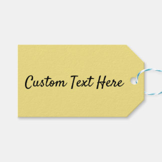 Solid Pastel Yellow Modern Geschenkanhänger