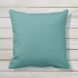 Solid Peacock Aquamarin Kissen