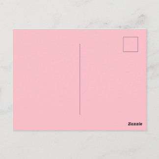 Solid Pink Post Card Personalized Greeting Design Postkarte