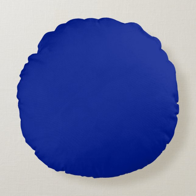 Solid Plain Egyptian Blue Rundes Kissen (Vorderseite)