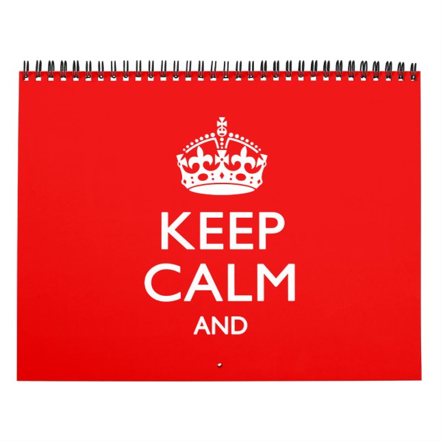 Solid Red 2025 BEHALT CALM und Ihr Text Kalender (Titelbild)