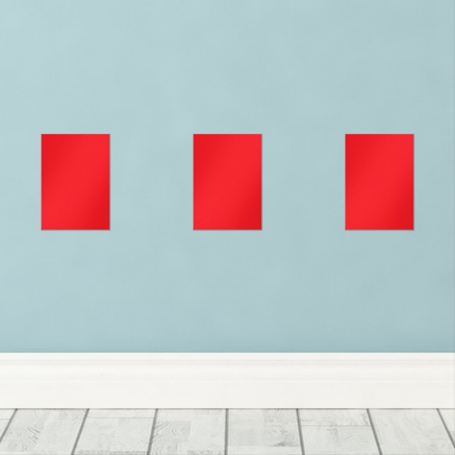 Solid Red Background Bilderwand Sets (Holzboden)